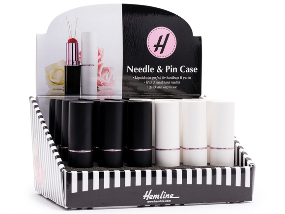 Lipstick Style Pin Case - Black