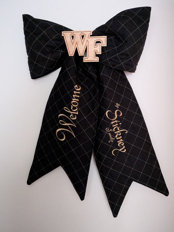 NEW! WF Personalized Quilted Bow