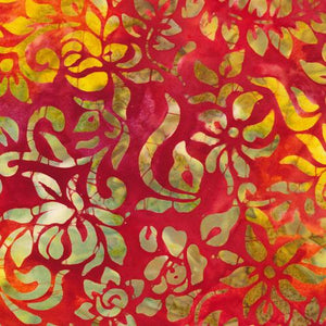 Batik Vines & Flowers Red/Mul - 624