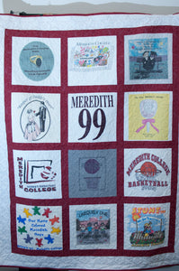 Meredith College T-Shirt Quilt