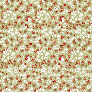 Classique - Red and White Flowers on Green 309