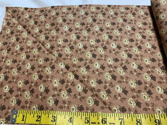 Southern Vintage–Cream Flowers on Pink 314
