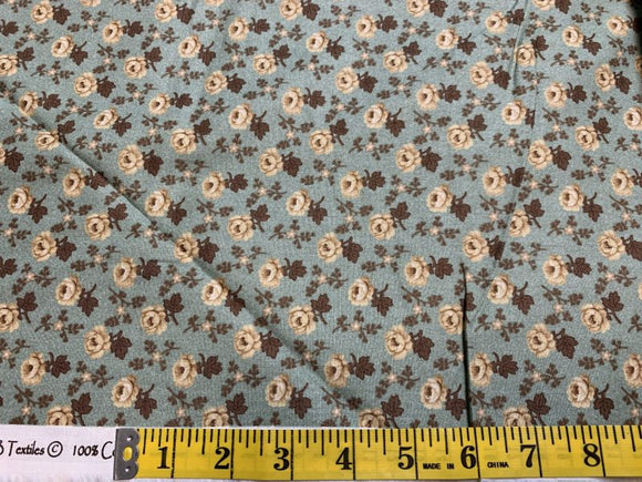 Southern Vintage - White Roses on Blue 322