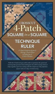 Square in a Square 4-patch Crosscut Ruler