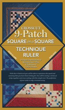 Square in a Square 9-patch Crosscut Ruler