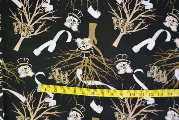 Roll the Quad Wake Forest Fabric - Large Scale