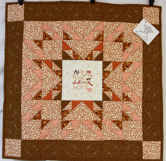 As For Me and My House Star Quilted Wallhanging