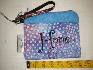 Quilted Wristlet Purse - Hope Blue