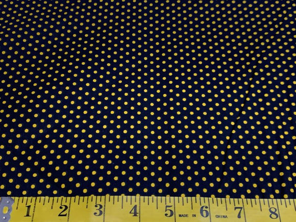 Black with Gold Polka Dots 90