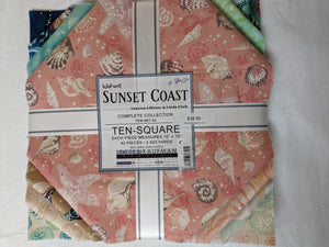 Sunset Coast 10" Squares - 42 pieces,  #826