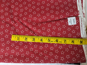Red with White stars 108" Wide 3 yard cut #854