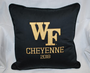 Wake Forest Embroidered Pillow! Personalized! or Discount without personalization